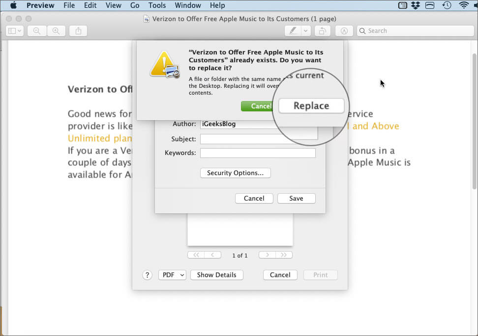 make a pdf password protected for mac